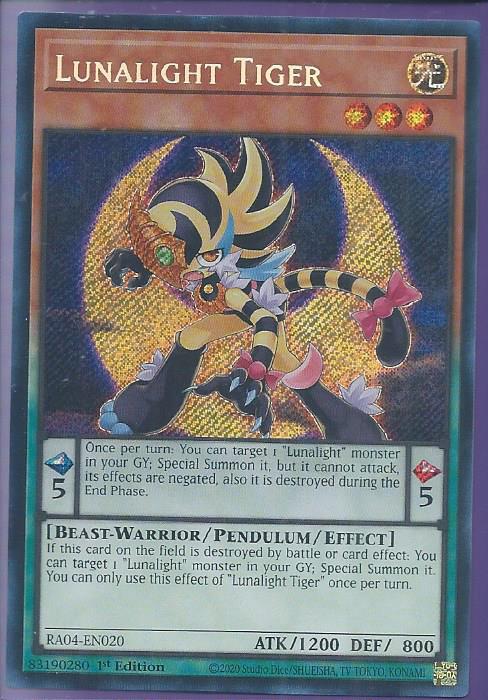 RA04-EN020 Lunalight Tiger – Secret Rare