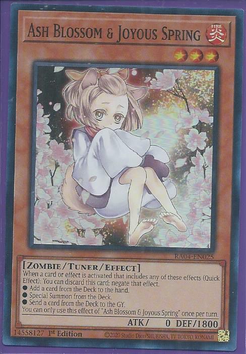 RA04-EN025 - Ash Blossom & Joyous Spring (Alternate Art) - Super Rare 1st Edition