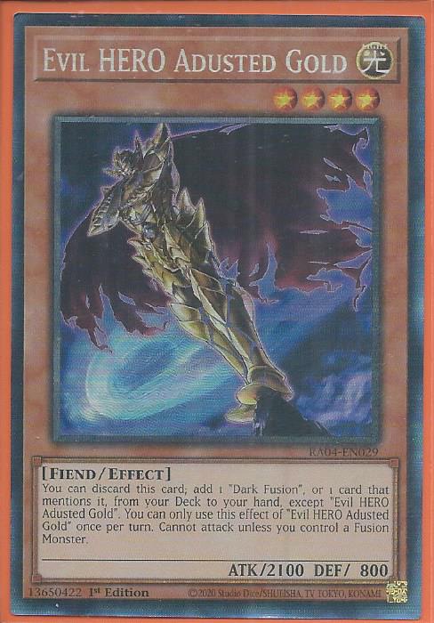 RA04-EN029 Evil HERO Adusted Gold – Collector’s Rare