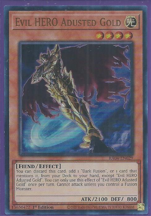 RA04-EN029 Evil HERO Adusted Gold – Ultra Rare