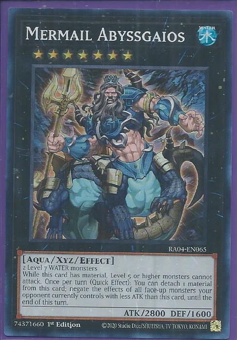 RA04-EN065 - Mermail Abyssgaios - Super Rare 1st Edition