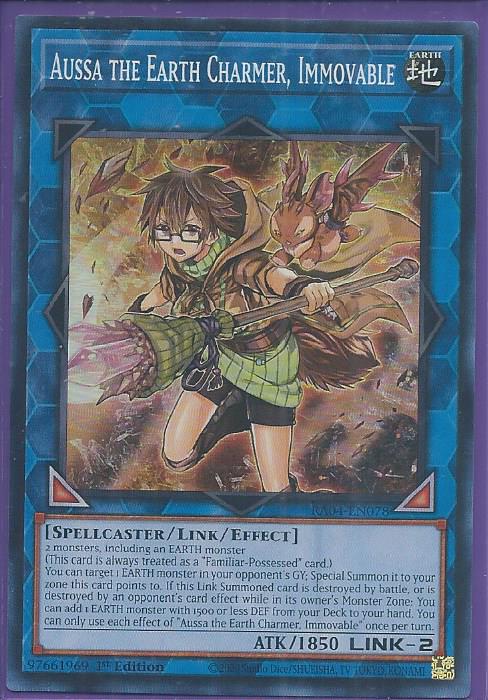 RA04-EN078 - Aussa the Earth Charmer, Immovable - Super Rare 1st Edition