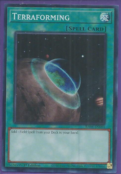 RA04-EN084 - Terraforming - Super Rare 1st Edition