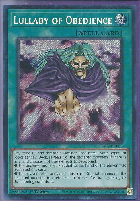 RA04-EN085 Lullaby of Obedience – Secret Rare