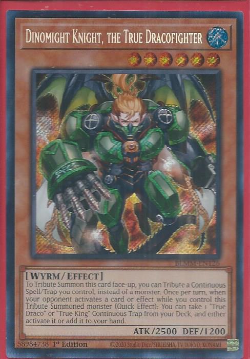 BLMM-EN126 Dinomight Knight, the True Dracofighter – Secret Rare