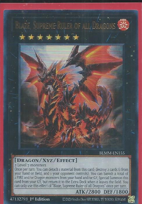 BLMM-EN155 Blaze, Supreme Ruler of all Dragons – Ultra Rare