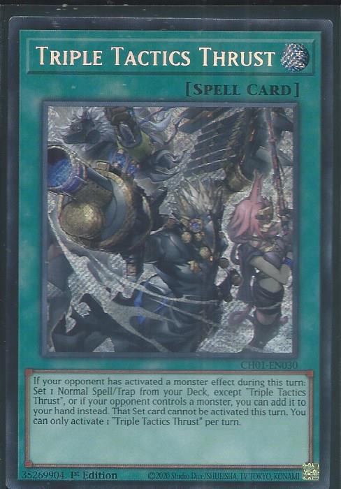 CH01-EN030 - Triple Tactics Thrust - Secret Rare (PROMO PACK)