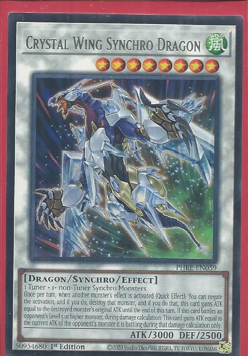PHRE-EN059 Crystal Wing Synchro Dragon – Rare