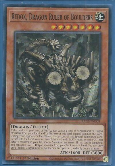 RA03-EN008 Redox, Dragon Ruler of Boulders – Super Rare