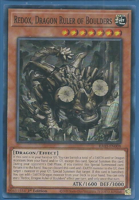 RA03-EN008 Redox, Dragon Ruler of Boulders – Super Rare