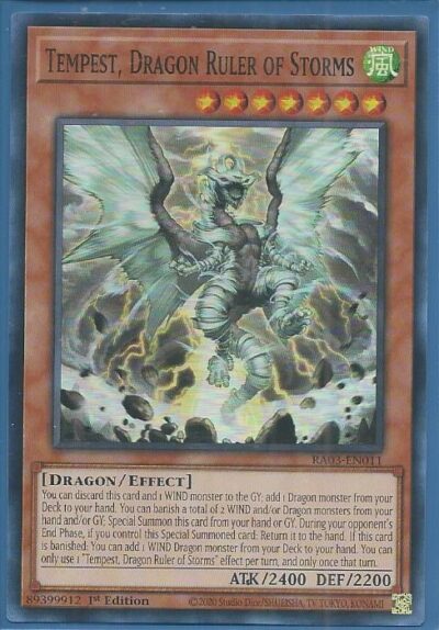RA03-EN011 Tempest, Dragon Ruler of Storms – Super Rare