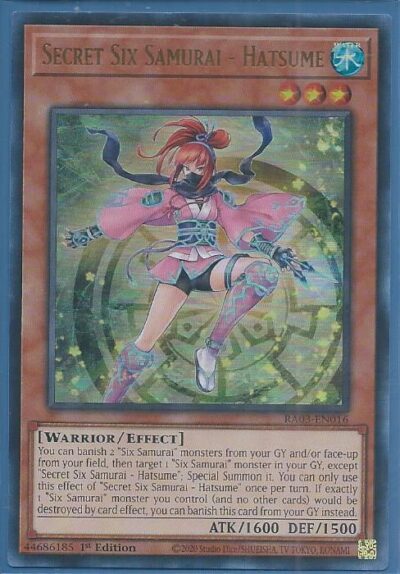 RA03-EN016U Secret Six Samurai – Hatsume – Ultra Rare
