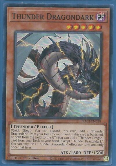 RA03-EN018 Thunder Dragondark – Super Rare