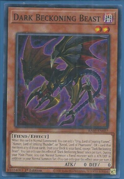 RA03-EN027 Dark Beckoning Beast – Super Rare