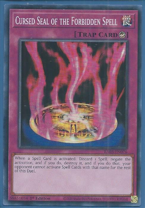 RA03-EN076 Cursed Seal of the Forbidden Spell – Super Rare